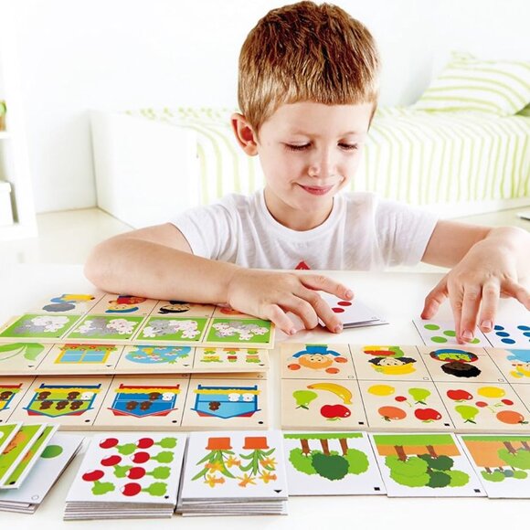 New in Box Hape Wooden Card Game- Theme Count Kid's Math Skills - Picture 3 of 12